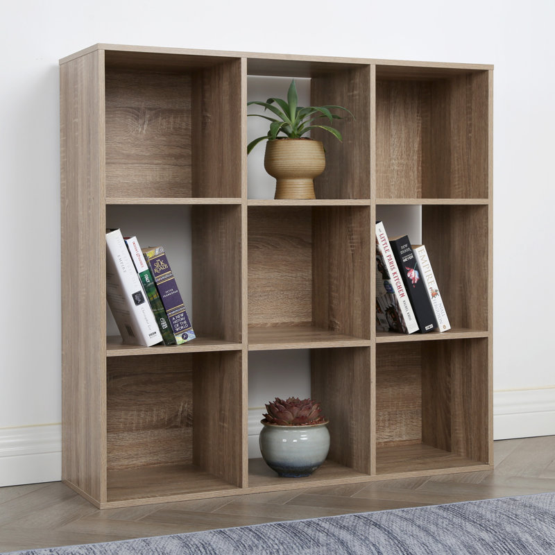 Milanka 90cm H x 90cm W Cube Bookcase, Oak