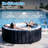 4-6 Person Round Blow Up Hot Tub, 130 High-Density Bubble Jets, 4 Filter Cartridges, Portable Inflatable Spa with Insulated Energy-Saving Cover