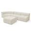 Canapé modulaire semi-incurvé modulaire en chenille avec repose-pieds mobile, aucun assemblage requis-4775329-4775343