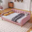 Lit de jour double en tissu de lin-768837446