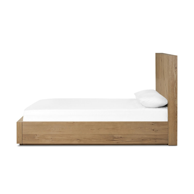 Tomey Leo Bed, Rustic Light Natural Oak, King