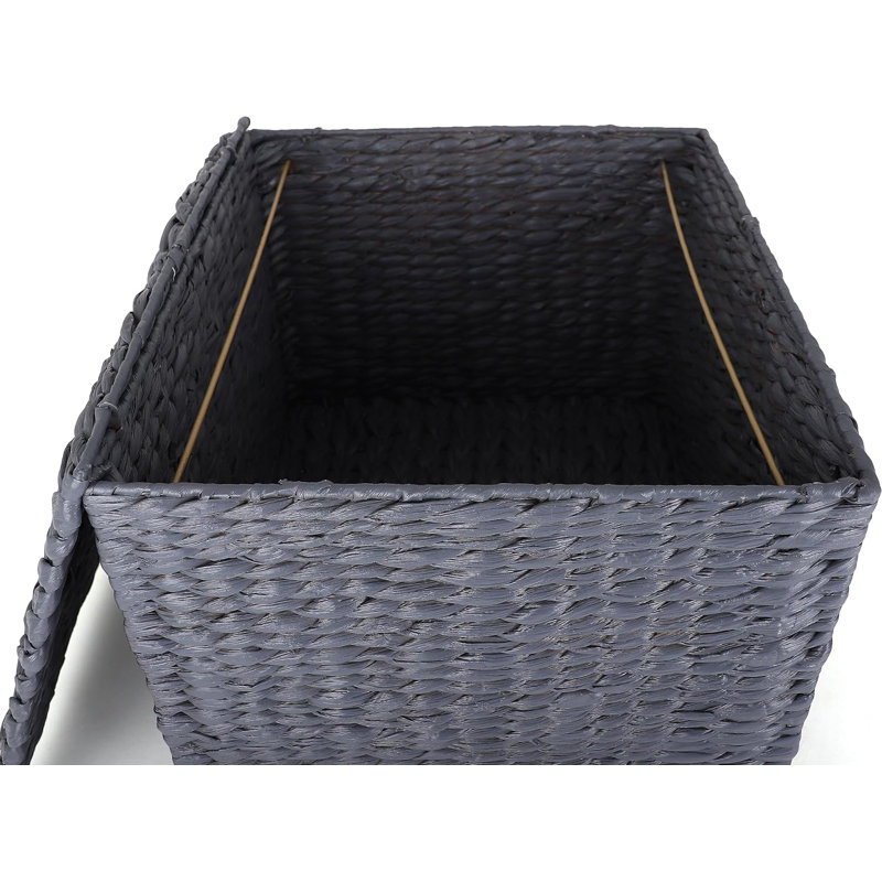 Gray Seagrass Rolling File Cabinet with Casters