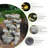  Solar Water Fountain Outdoor Garden, 19.3 Inch Cascading Stone Design 5 Tier Rock Feature Outdoor Fountains Waterfalls With Light, Pump Solar Panel For Patio, Deck, Porch, Backyard Home Décor