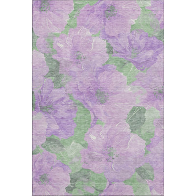 Premium Machine Washable Harjo AMF1542 Floral Rug