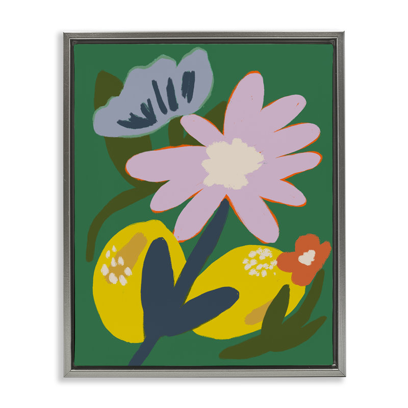 Cadre flottant Modern Lemon Party, design par Breathe Live Explore par Oris Eddu, H 21 po x l 17 po