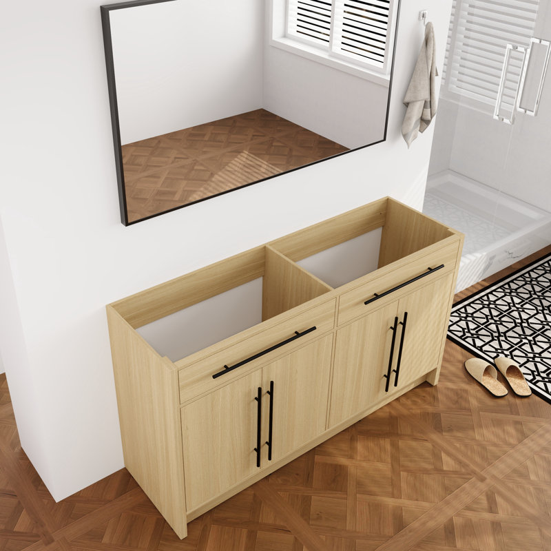 60'' Double Bathroom Vanity Base Without Top