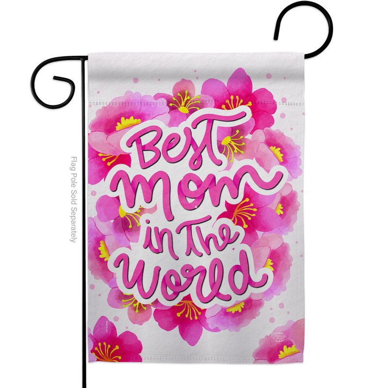 Double Sided Polyester Mother's Day House Flag, 18.5" H x 13" W