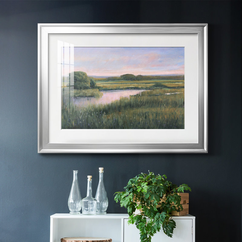 " Spring Marsh I ", 30" H x 44" W x 1.5" D, Silver