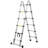 Telescoping Extension Ladder 12.5FT A-Shape W/ Stabilizer Bar For RV