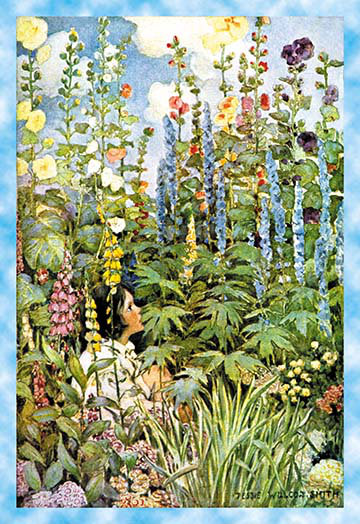 "fleurs" par jessie willcox smith, reproduction d’art sur toile