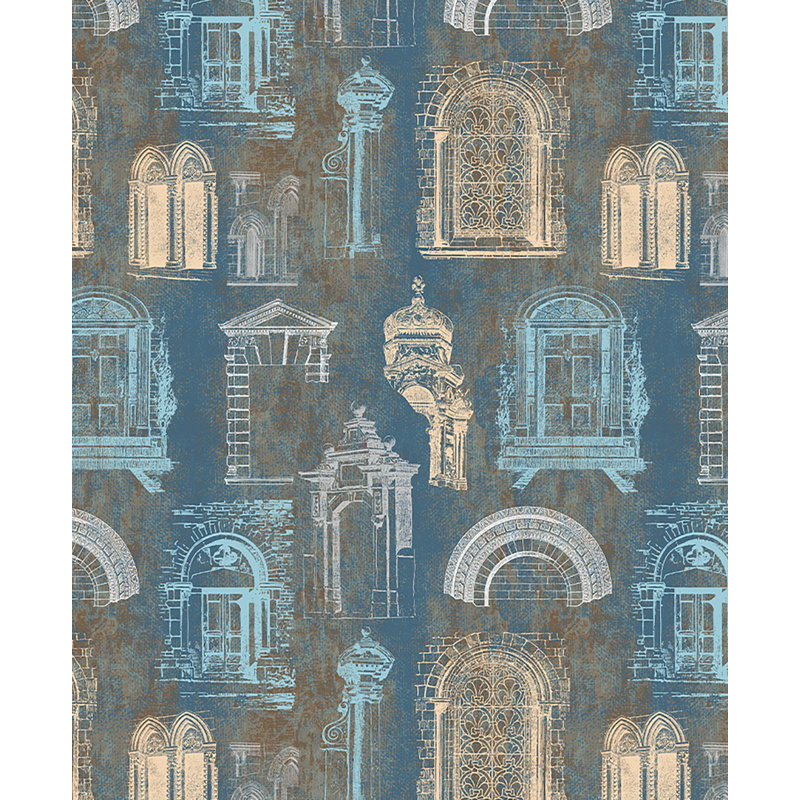 Papier peint vintage Victorian, L 114 po x L 76 po