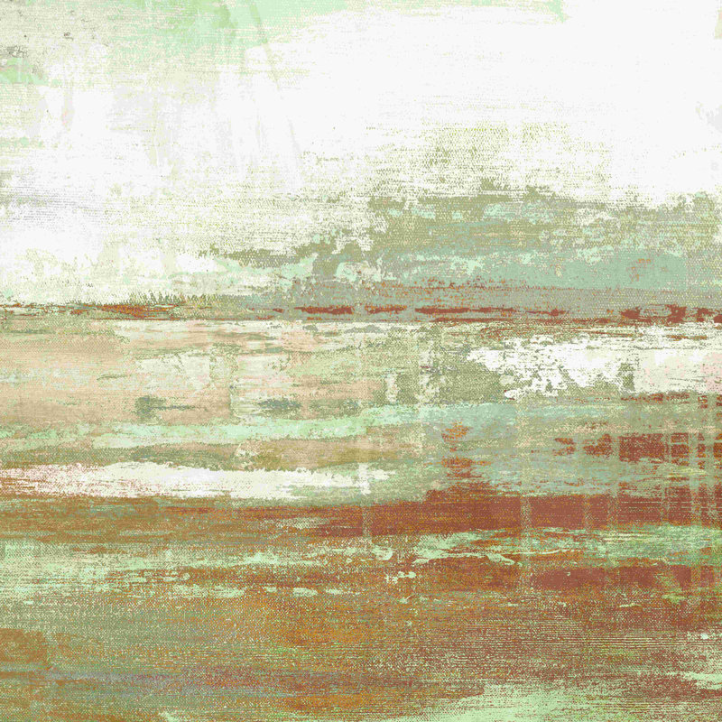 «Abstract in Rust and Sage with Texture», reproduction d'art sur toile tendue, L 30 po x H 30 po