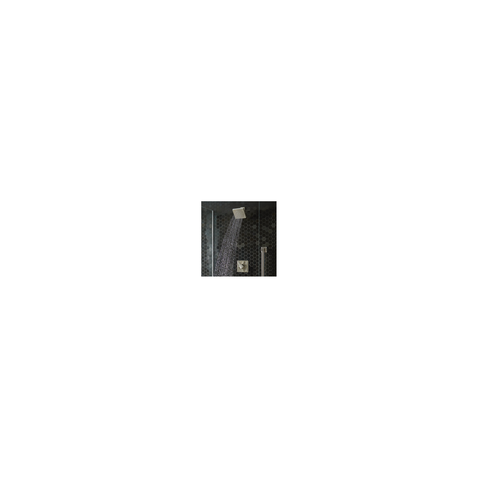 90 Degree Posi-Temp Modern Shower Only Trim Kit, Valve Required, Brushed Nickel
