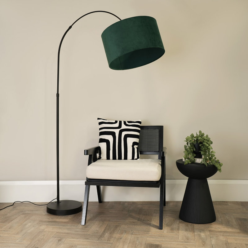 Rinnah 180cm Matte Traditional Floor Lamp, Forest Green