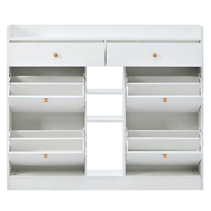 Range-chaussures avec tiroirs, range-chaussures avec 4 tiroirs rabattables, range-chaussures autoportant multifonctionnel, range-chaussures pour la maison