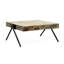 Table basse en bois de manguier industriel gris