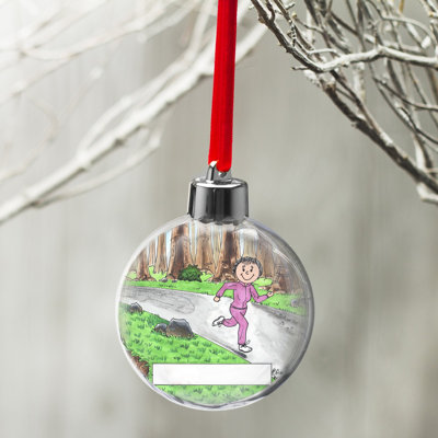 Personalized Jogger - Female Christmas Bulb Ornament