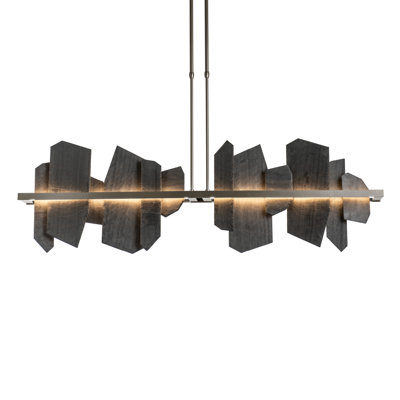 Ardesia 1 - Light Kitchen Island Linear LED Pendant with Slate Accents