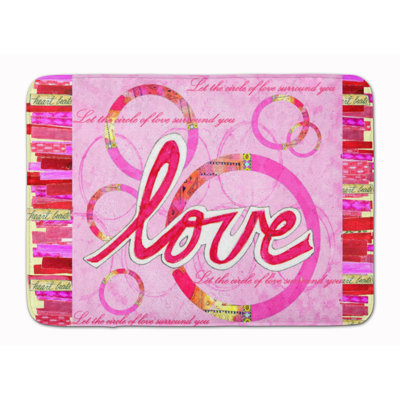Tapis pour salle de bain à mousse mémoire love the love is a circle