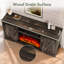 Meuble télé avec foyer en bois manufacturé 63 po Chiara-812547845