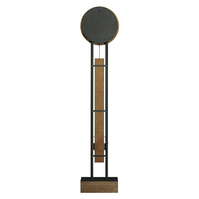 Amber Brown and Charcoal Gray Industrial Grandfather Clock