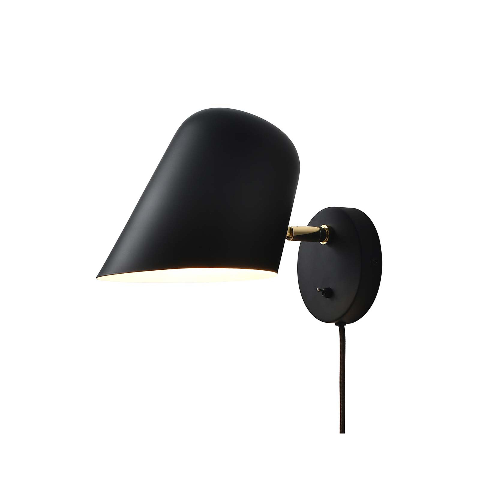 Culver Wall Sconce - plug-in, Matte Black