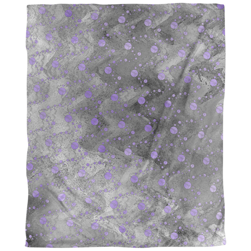 Housse de couette Katelyn Elizabeth, Housse de couette pour très grand lit, Gris / Mauve, Polyester brossé