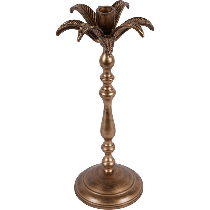 Aluminium Tabletop Candlestick, 36 cm H x 13 cm W x 13 cm D
