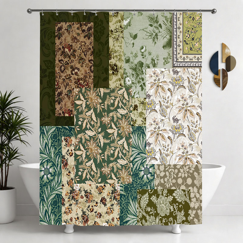 Rideaux de douche avec crochets inclus