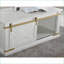 Table basse rustique blanc antique avec accents dorés, tablettes ouvertes Tiroir pour le salon