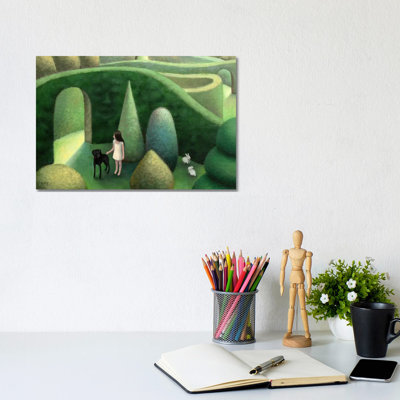 Black Dog 1 Piece Wrapped Canvas Wall Art
