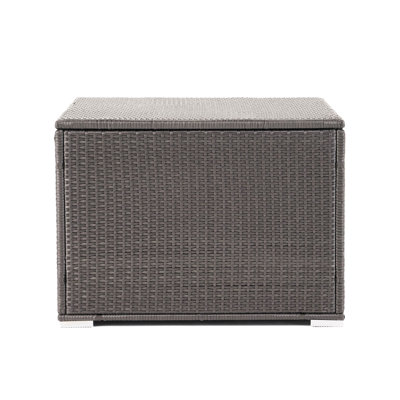 Iron Frame Grey Outdoor Storage Shelf, 33.23 In. Depth X Width 24.32 Height, Patio Solution Chest With Tough Iron, Option