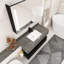 Lavabo de salle de bain rectangulaire encastré en céramique 18 pouces