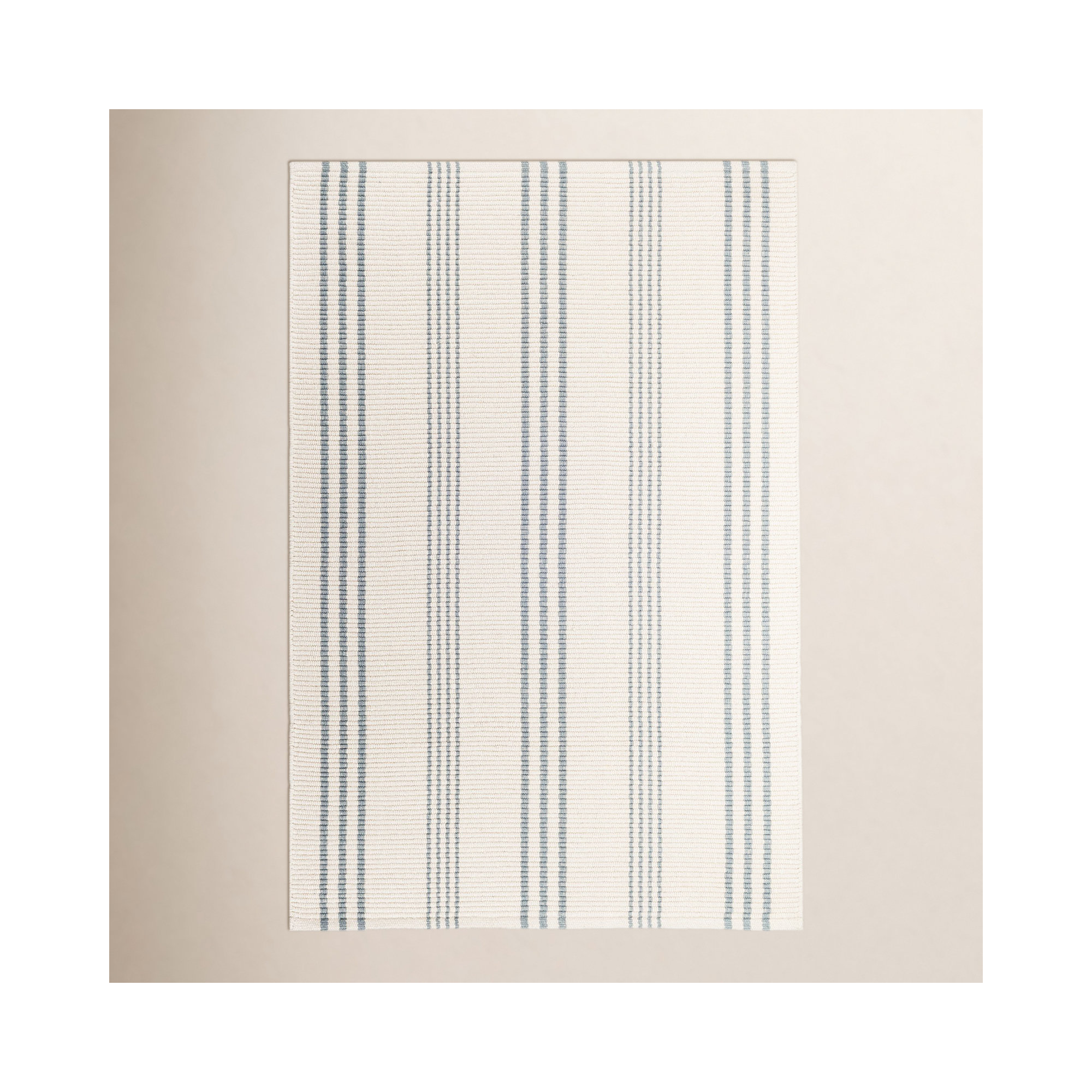 Swedish Stripe Handwoven Cotton Rug, Rectangle 8'6" x 11'6"
