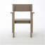 Fauteuils d'extérieur et de jardin en PEHD couleur bois antique avec design et dossier modernistes