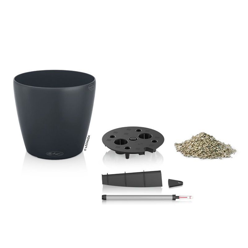 Classico Pot Planter, 19 cm H x 17 cm W x 11 cm D, Slate