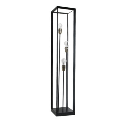 Ahlayna 120cm Matt Black Column Floor Lamp