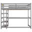 Lit mezzanine avec tablettes de rangement et bureau sous le lit-1344954412-1344954413