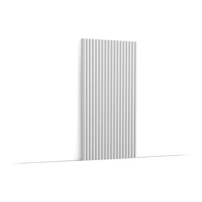 Orac Decor WX210 Duropolymer 3D Reed Wall Element | Lightweight High-Density Polystyrene | Primed & Paintable | 10In H X 78-3/4In L