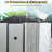 8Ft X 4Ft Metal Storage Shed For Outdoor Use. White And Black Appearance. Galvanized Frame. Tilted Roof & Lockable Door. Airy Interior. Includes Foundation, Anchors, Hooks, Shelf, Lock Gloves 8X4 Ft-122098416
