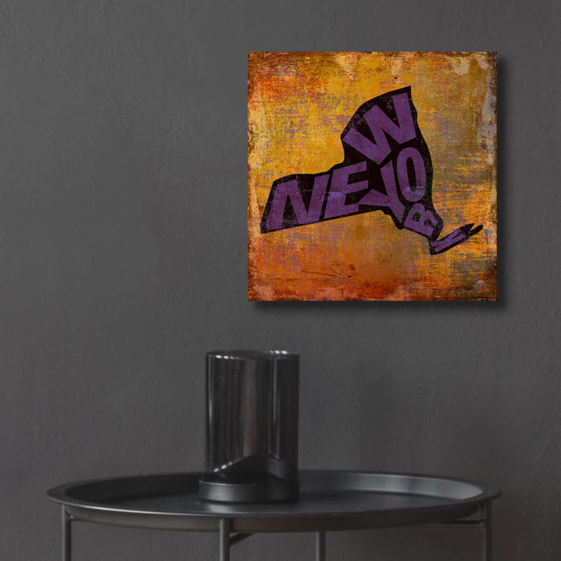 Art mural en verre épique «New York» par Art Licensing Studio, 12 po x 12 po