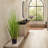 36" Artificial Potted Green/Burgundy Flax Grass-734605278