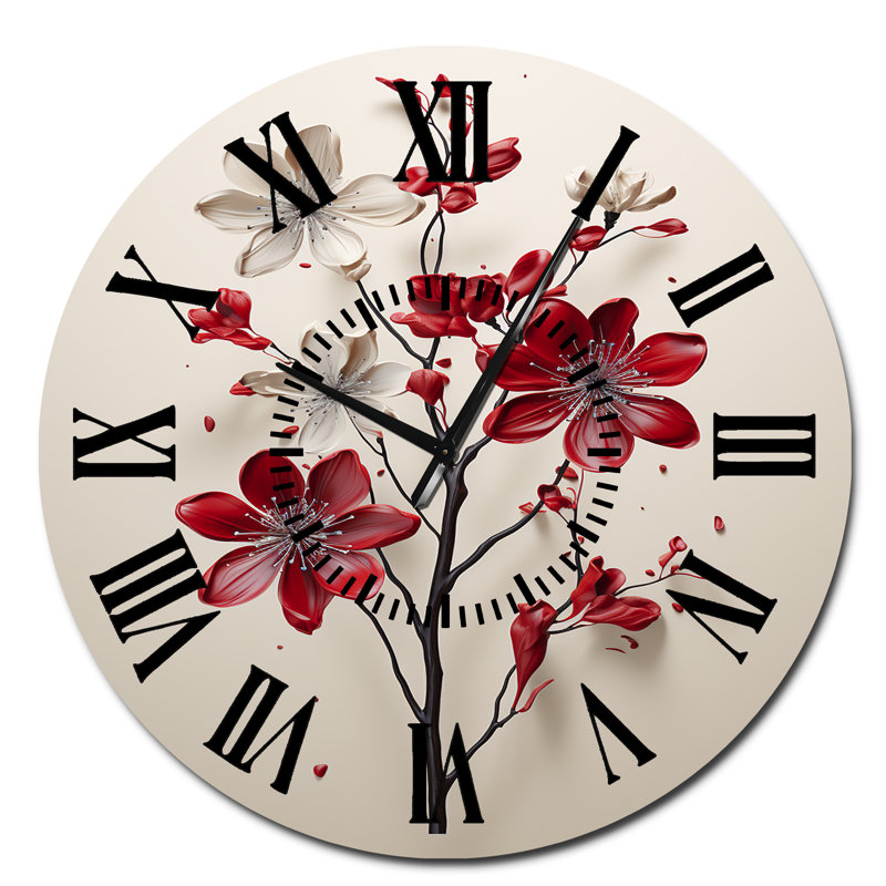 Horloge murale Minimalisme rouge, Surdimensionné