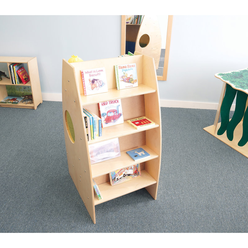 4 Compartment Manufactured Wood Book Display