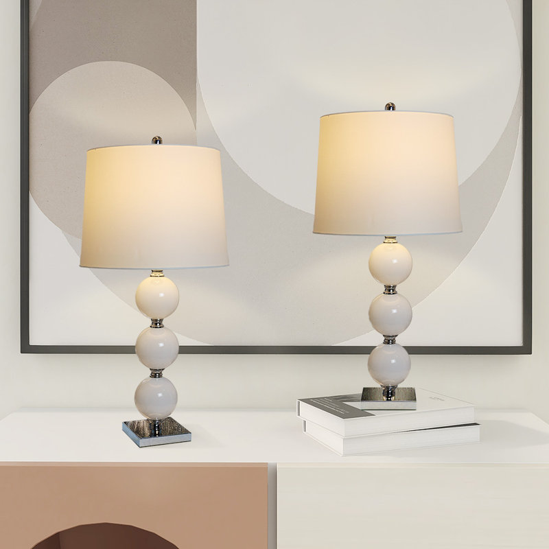 Samples Metal Table Lamp, White