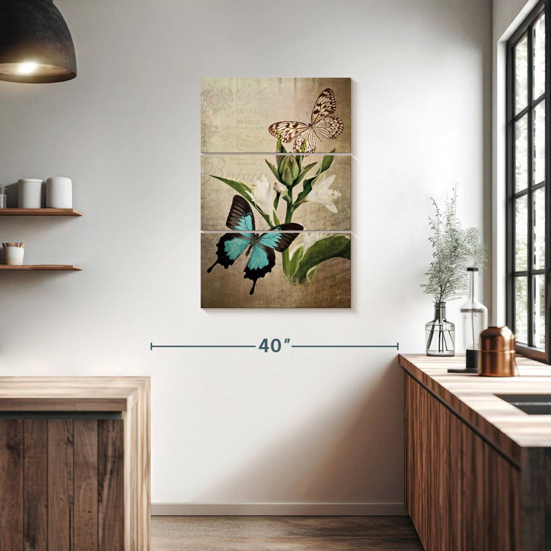 Brampt Butterfly Botanical III, 38" H x 24" W