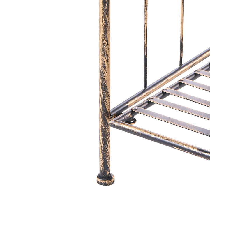 59cm W Iron Shelving Unit, Black