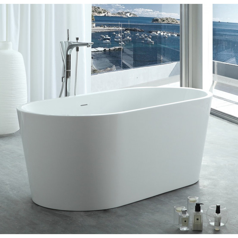 Chloe 66'' x 31.5'' Soaking Acrylic Bathtub