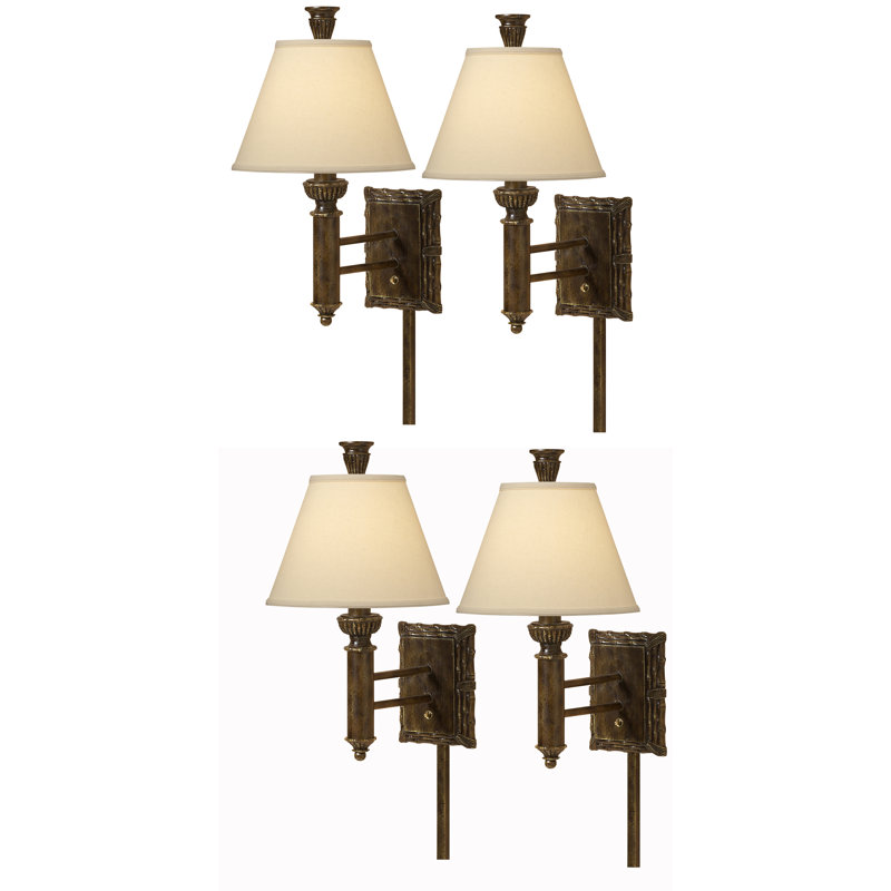 Lampe murale simple en bambou foncé