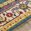 Tapis bleu sarcelle / rouge vif Elsea-2032760082